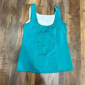 Athleta Teal double layer Sleeveless Women's Top, Medium